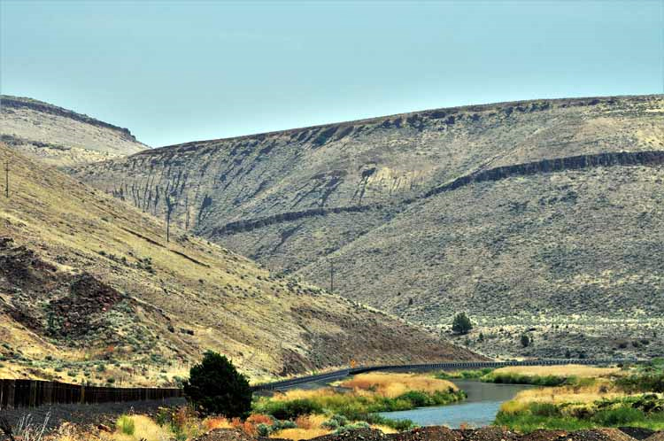 river and hills